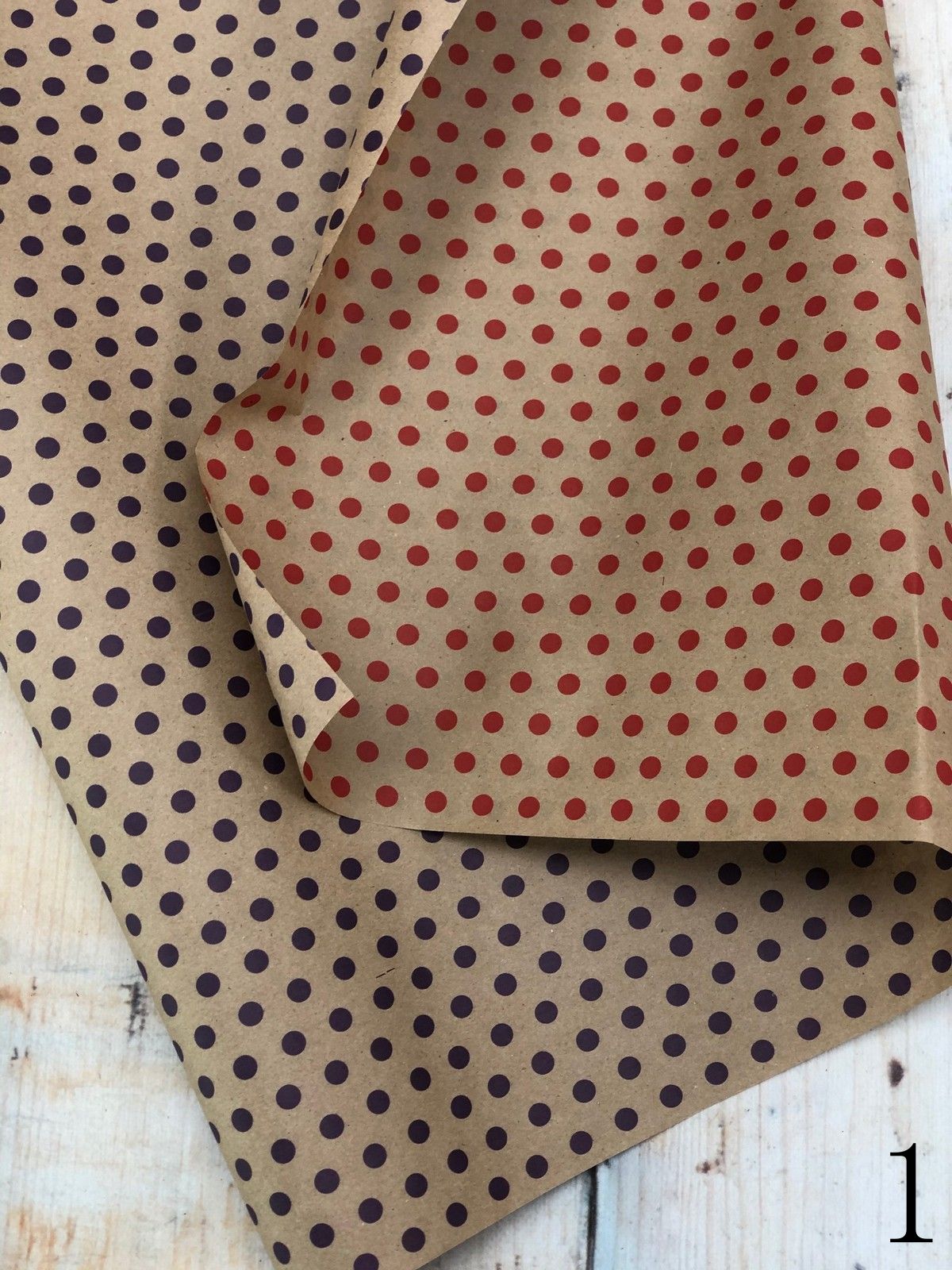 Бумага крафт ГОРОШЕК ДВУХСТ. 70х10  Интернет-магазин Feron Flower 