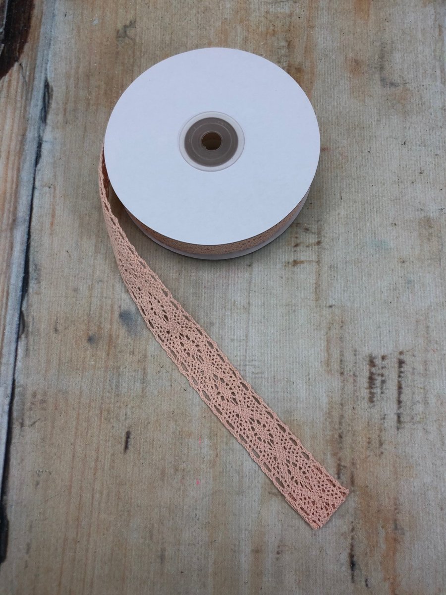 Лента хлопок Кружево 25mm/10y  Интернет-магазин Feron Flower 