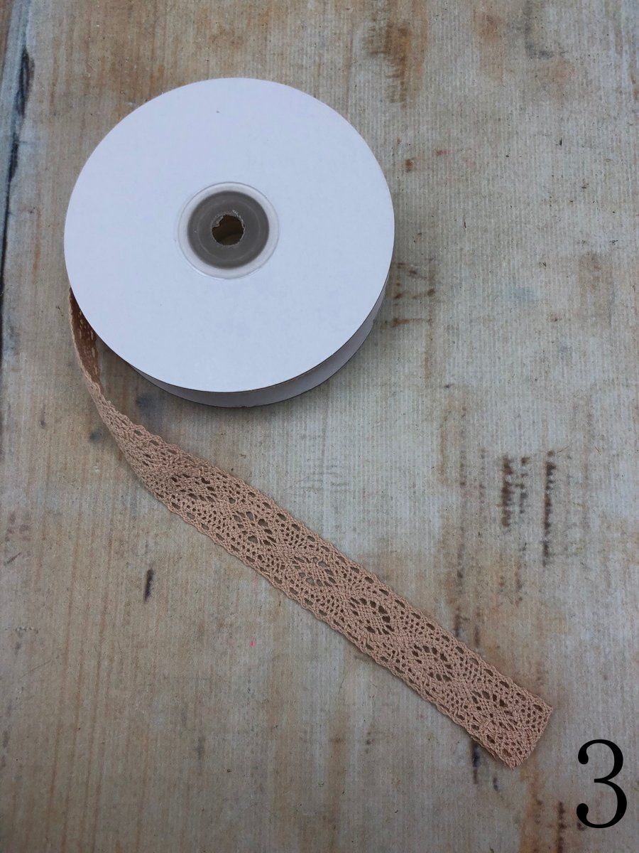 Лента хлопок Кружево 25mm/10y  Интернет-магазин Feron Flower 