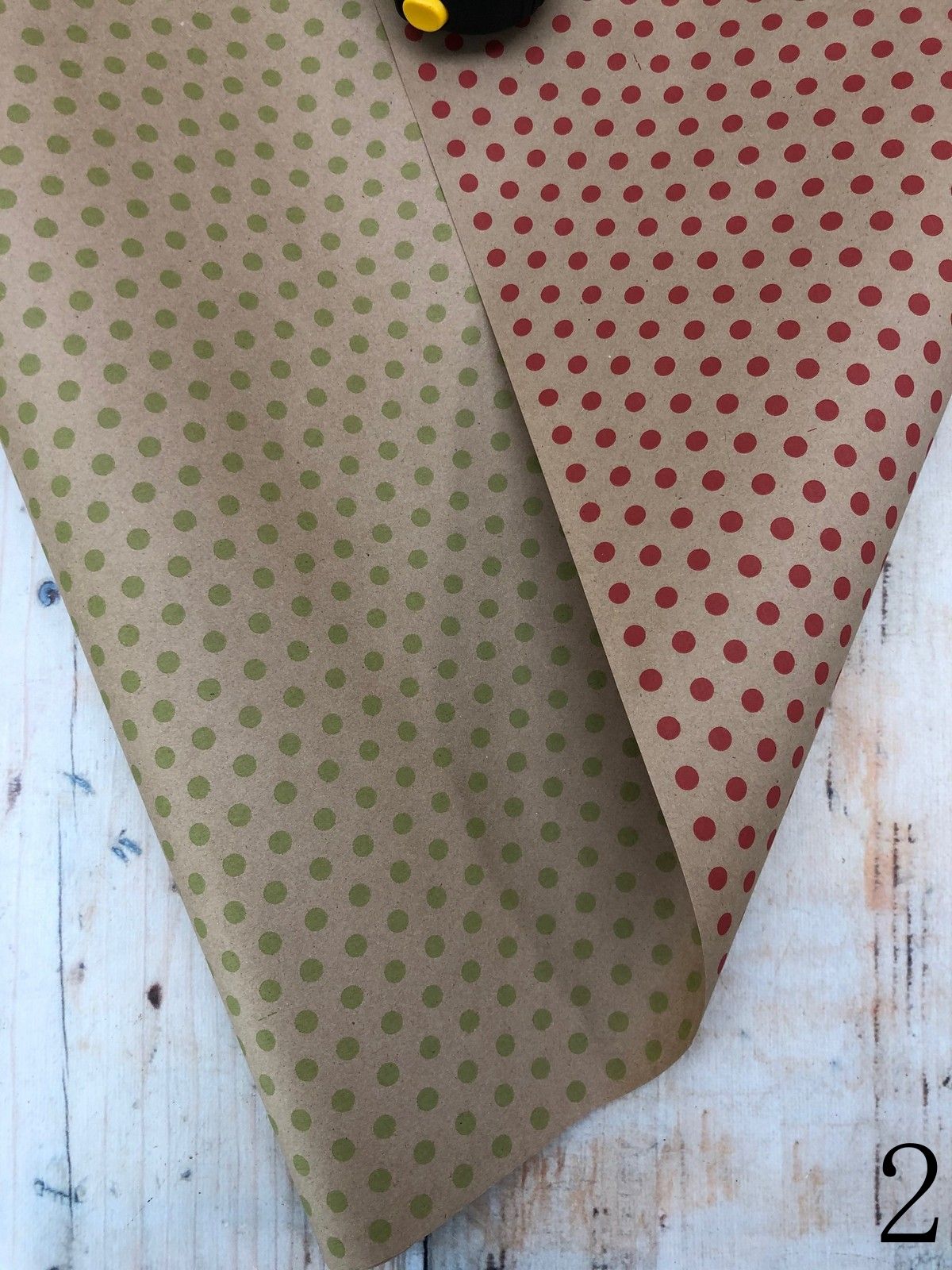 Бумага крафт ГОРОШЕК ДВУХСТ. 70х10  Интернет-магазин Feron Flower 