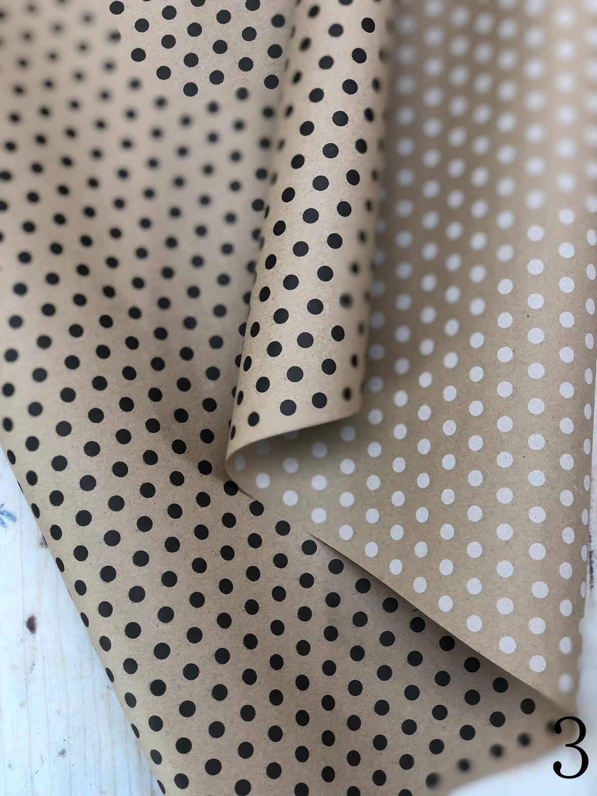 Бумага крафт ГОРОШЕК ДВУХСТ. 70х10  Интернет-магазин Feron Flower 