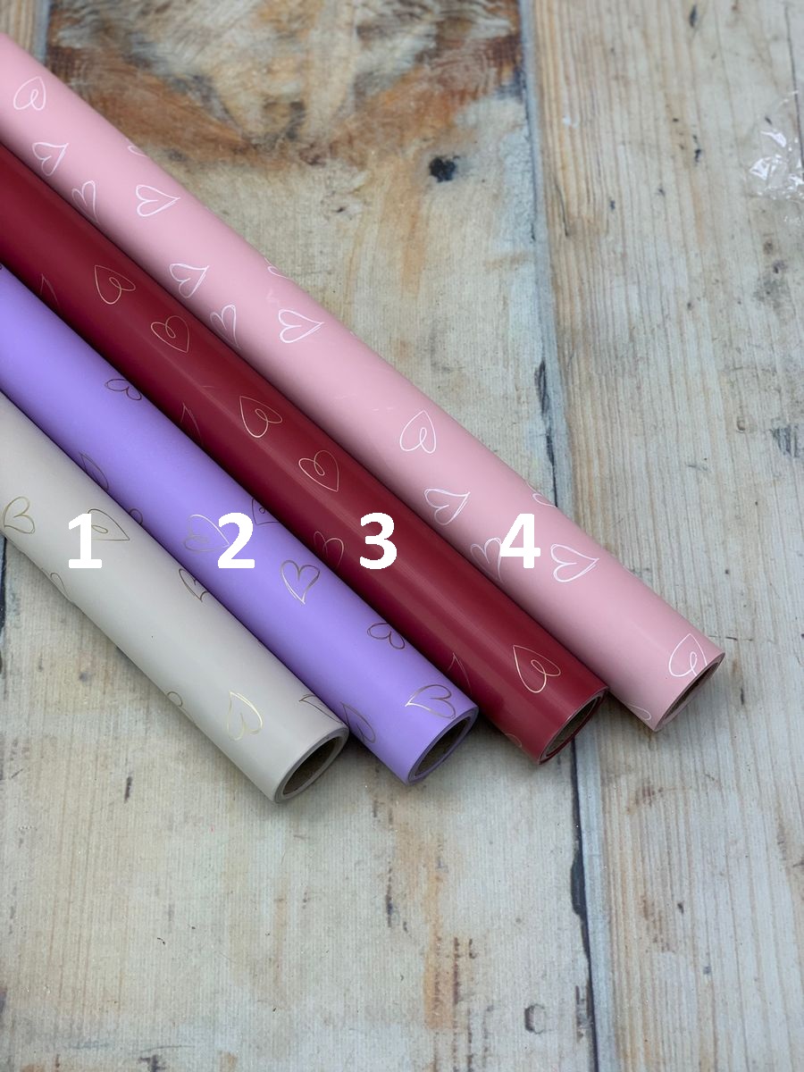 Пленка мат. Сердечкин 58СМX10М  Интернет-магазин Feron Flower 