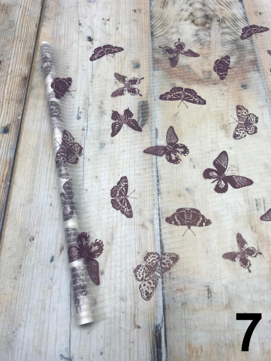 Пленка мат. Бабочка на письме 200гр.  Интернет-магазин Feron Flower 