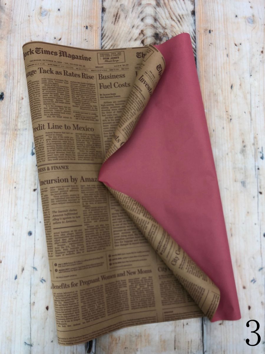 Бумага крафт NEW YORK ДВУХСТОРОН.  Интернет-магазин Feron Flower 