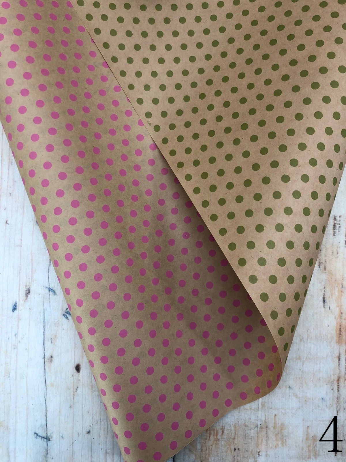 Бумага крафт ГОРОШЕК ДВУХСТ. 70х10  Интернет-магазин Feron Flower 