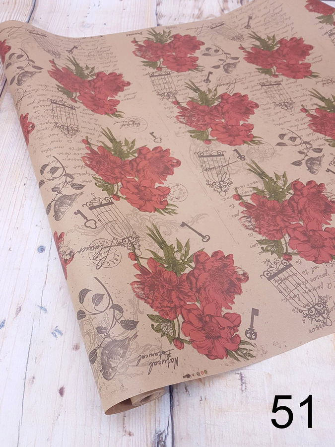 Бумага крафт ПРЕМИУМ   Интернет-магазин Feron Flower 