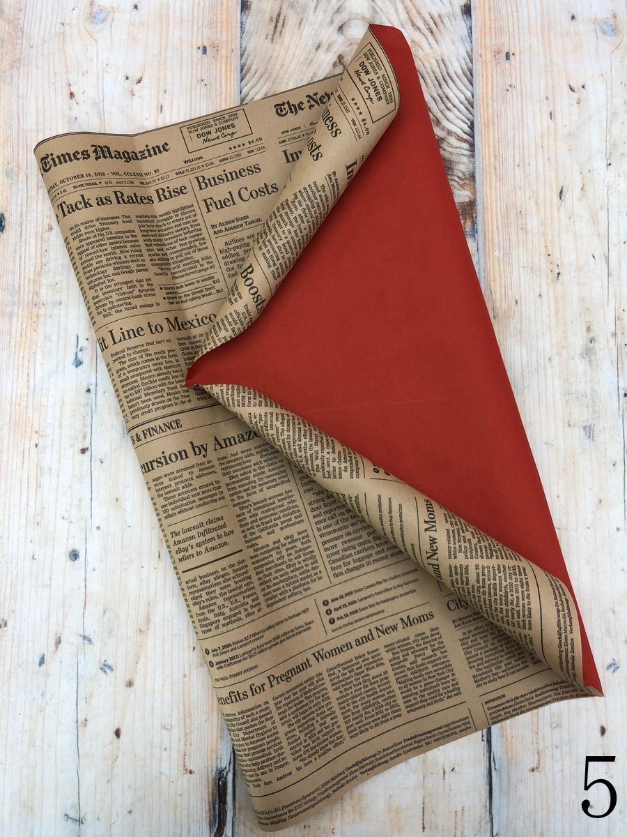 Бумага крафт NEW YORK ДВУХСТОРОН.  Интернет-магазин Feron Flower 