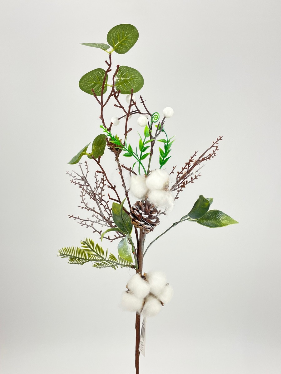 Ветка хлопок K04117  Интернет-магазин Feron Flower 