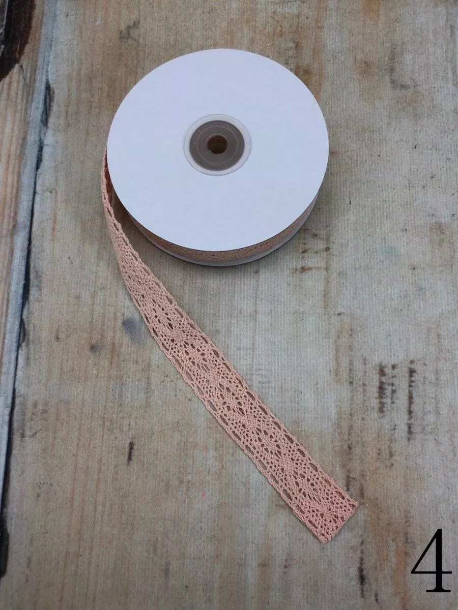 Лента хлопок Кружево 25mm/10y  Интернет-магазин Feron Flower 