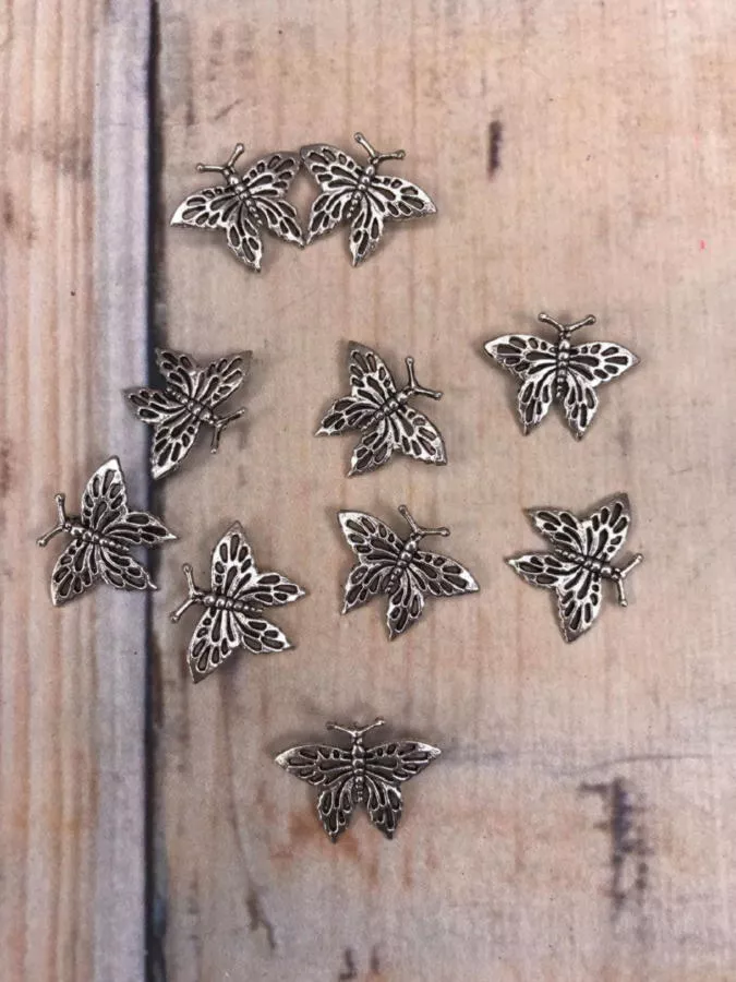 Бабочка  мет. PM111 10шт  Интернет-магазин Feron Flower 